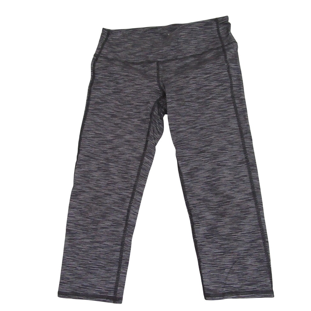 Athleta Womens Leggings‎ Pants M Gray Cropped Stretch Yoga Active Mid Rise